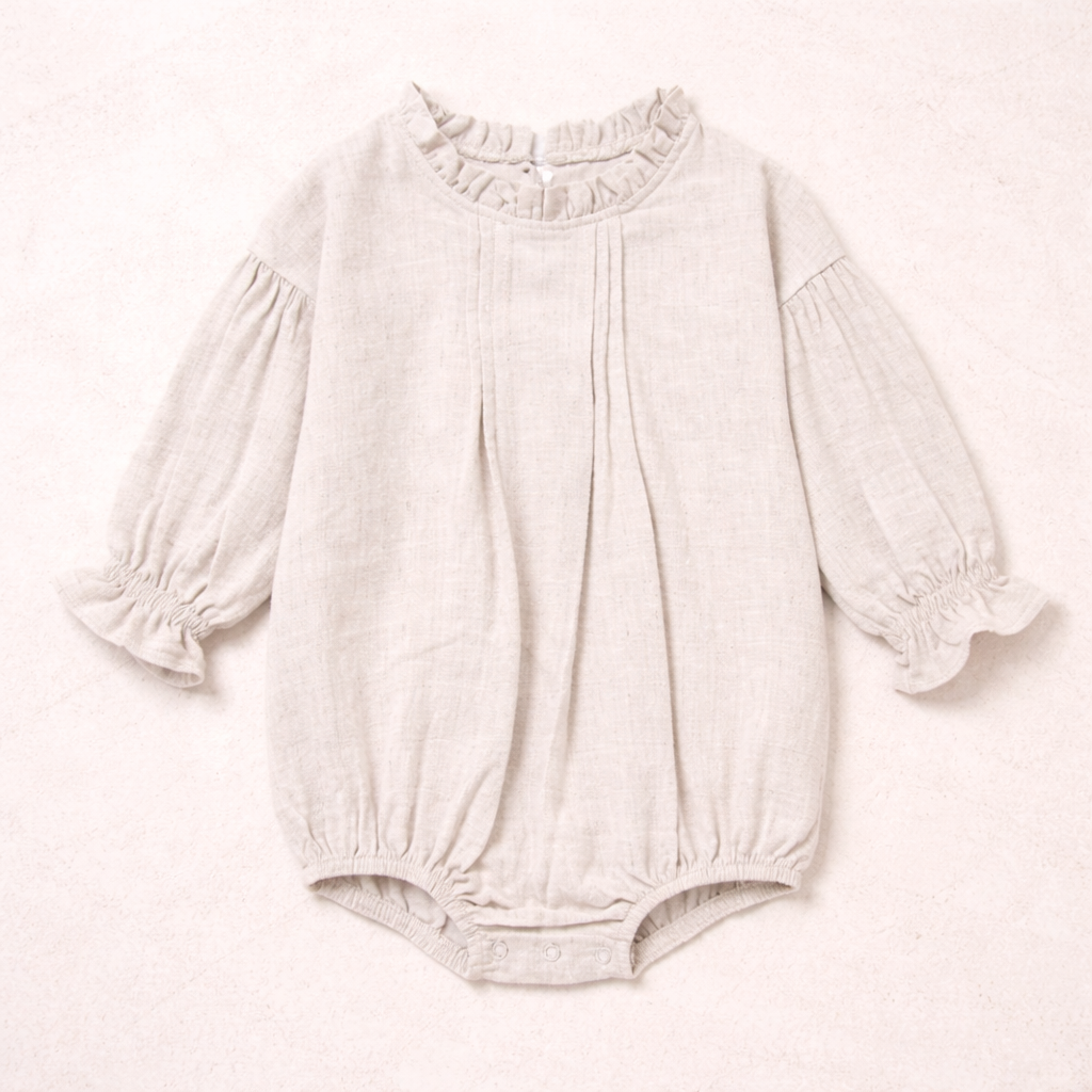 Ruffle Neck Romper