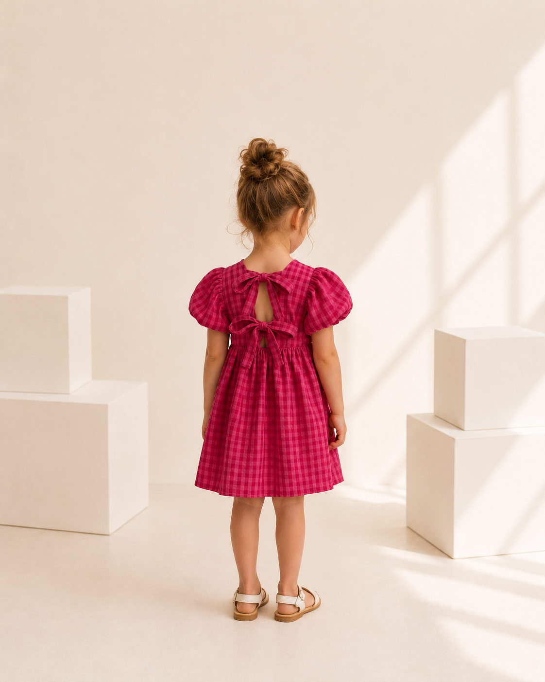 Raspberry Gingham Dress