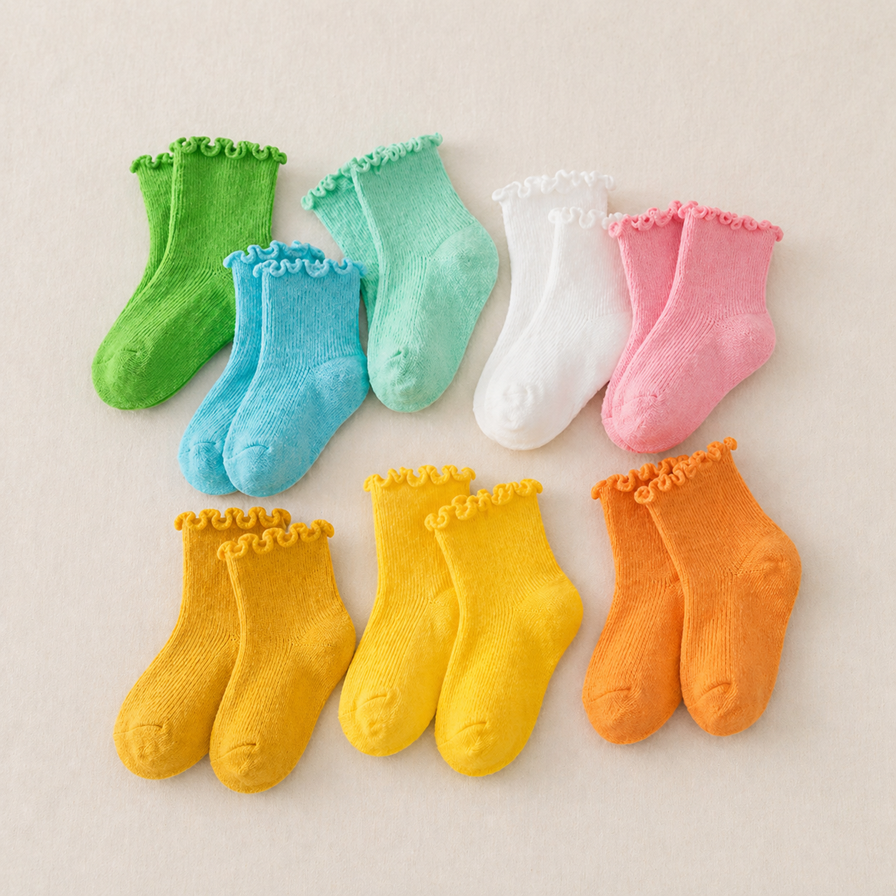 Cuffed Colourful Socks