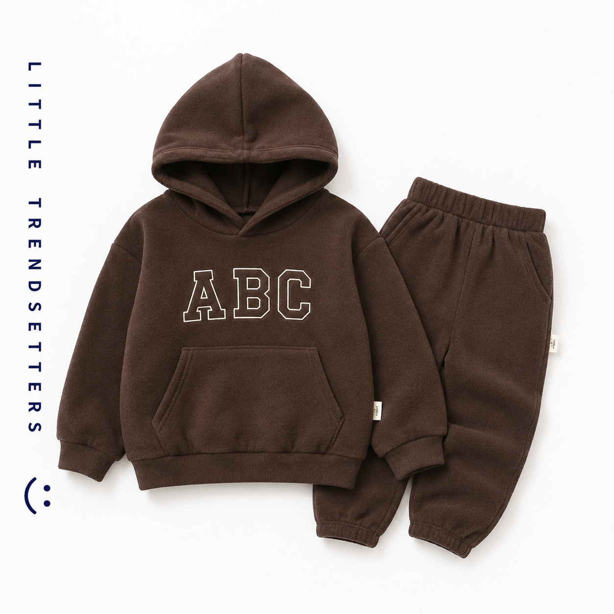 ABC Thick Fleece Hoodie Set