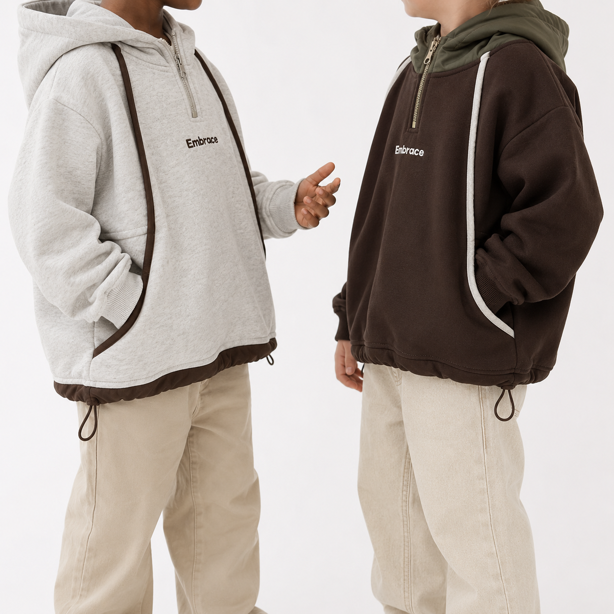 1/4 Zip Hooded Sweatshirt