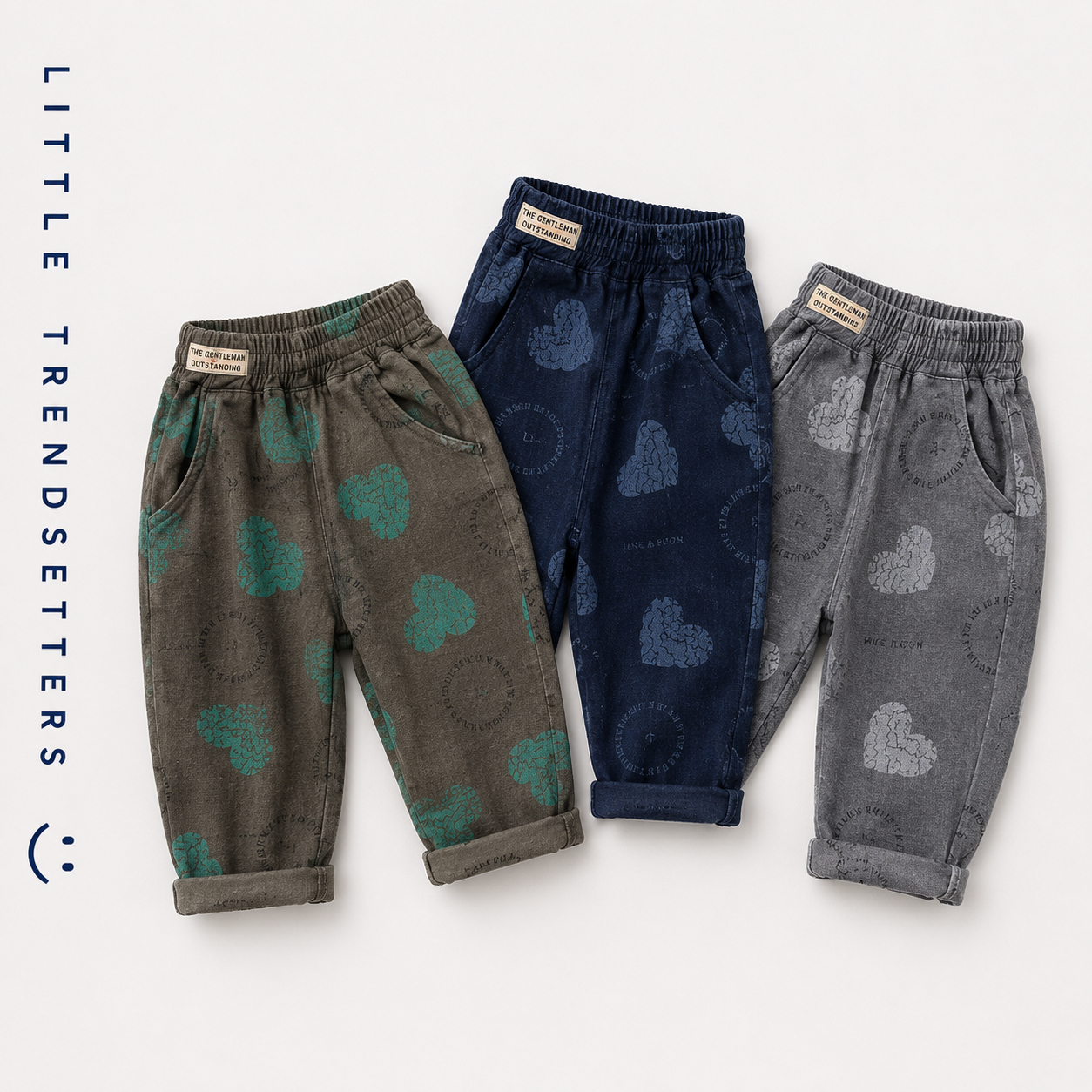 Abstract Printed Cotton Trousers