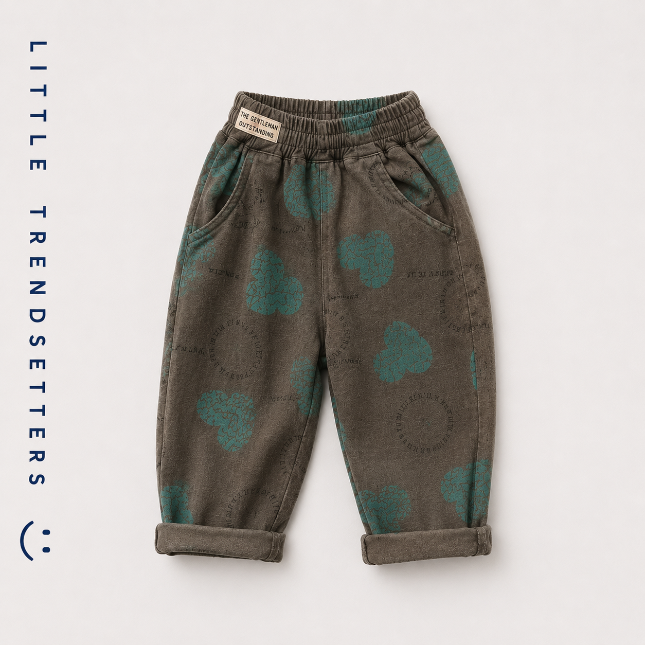 Abstract Printed Cotton Trousers