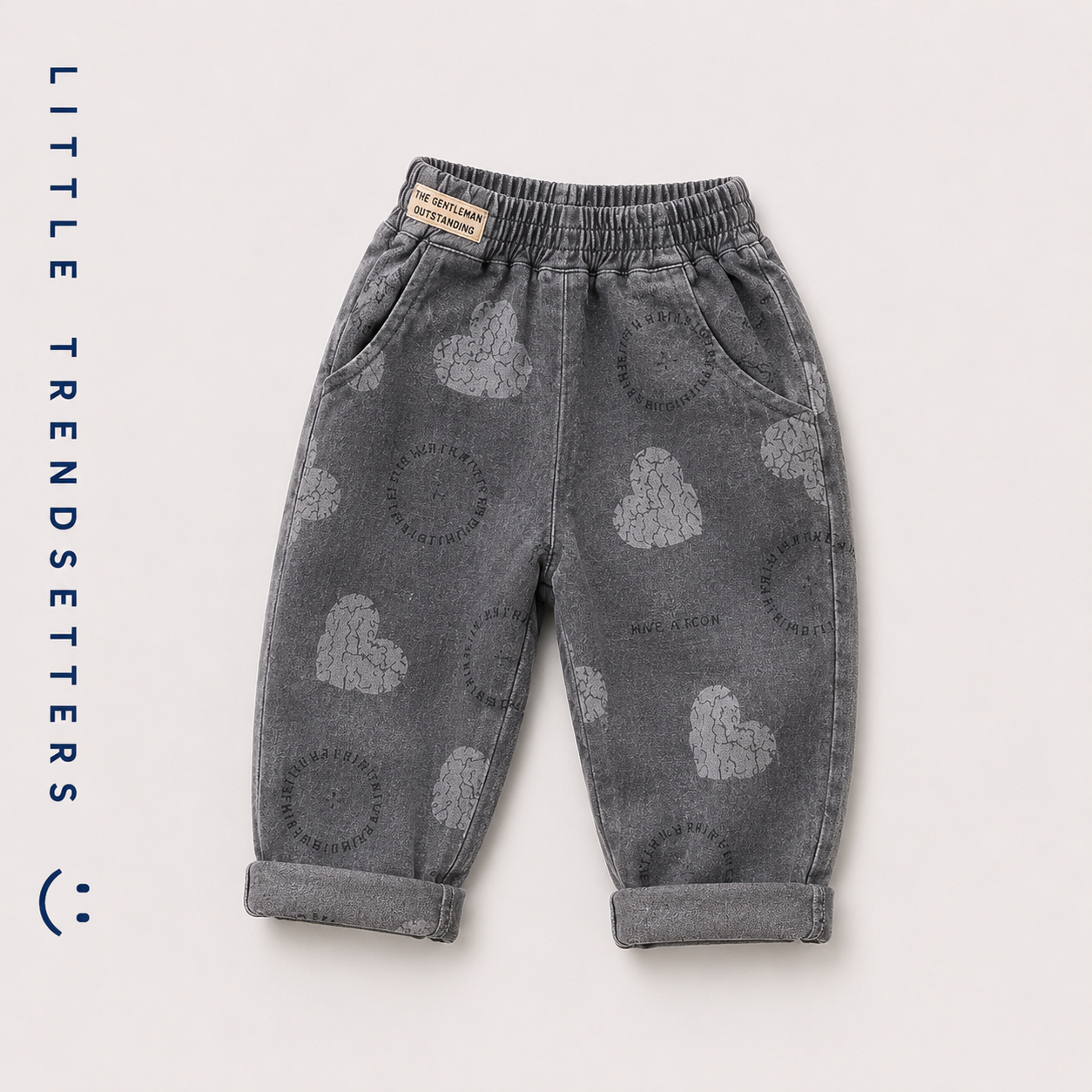 Abstract Printed Cotton Trousers