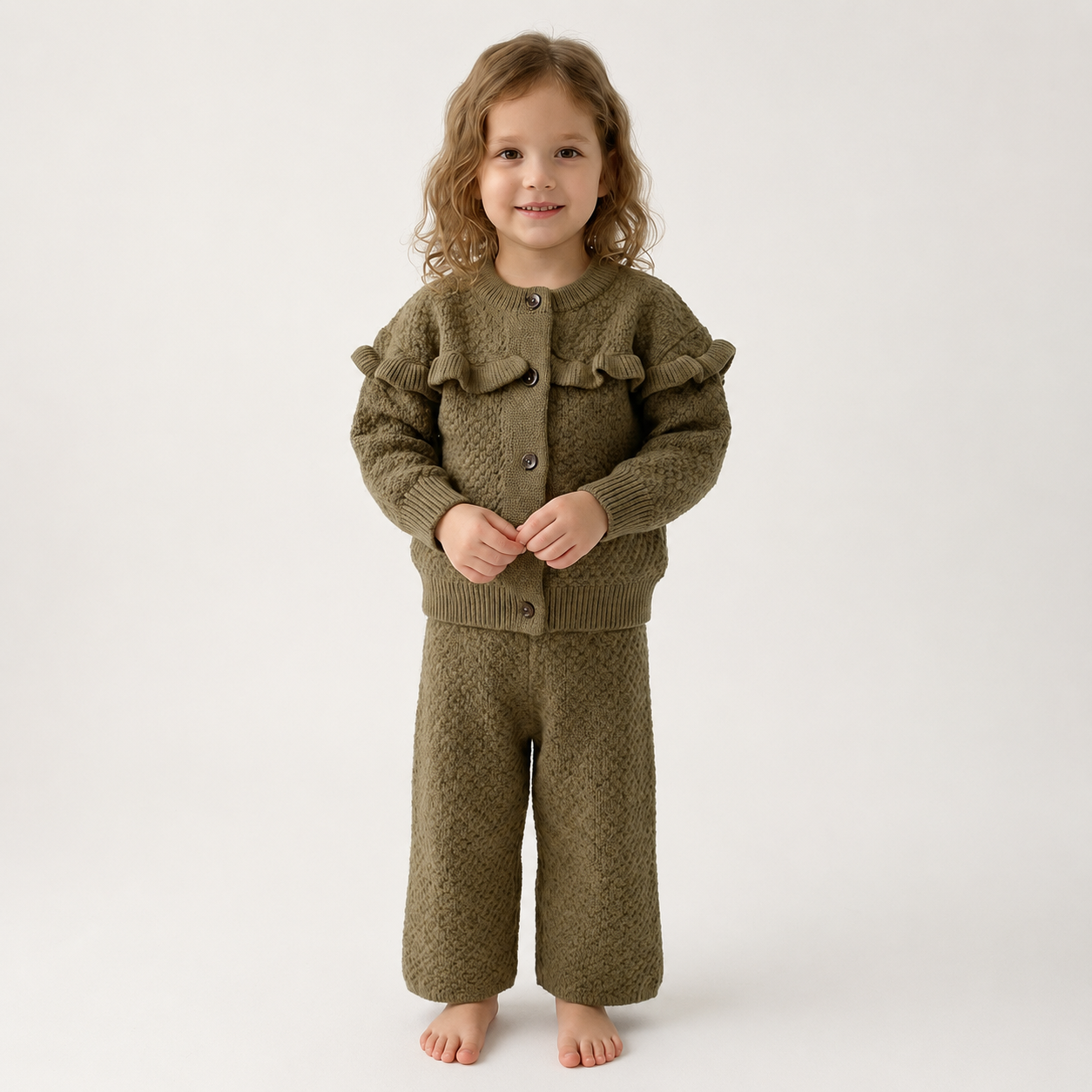 Autumn Knit Cardigan and Trouser Set