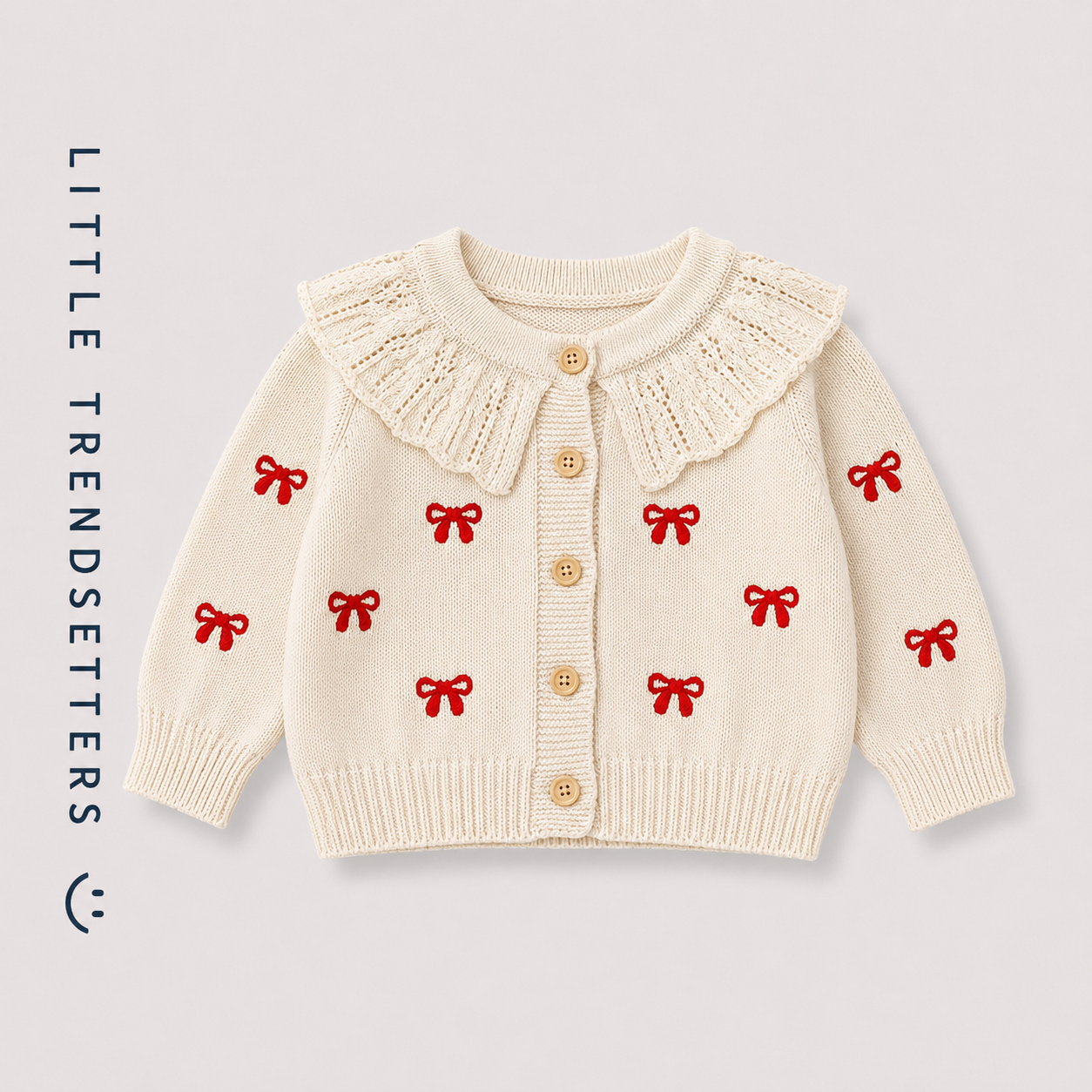 Bow Knit Cardigan & Bloomer (2 Piece) Set