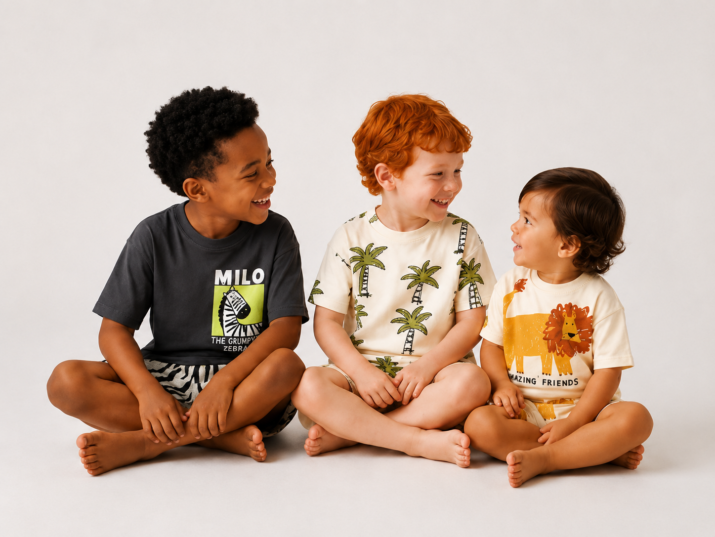 Safari Printed Shorts and T-shirt Set