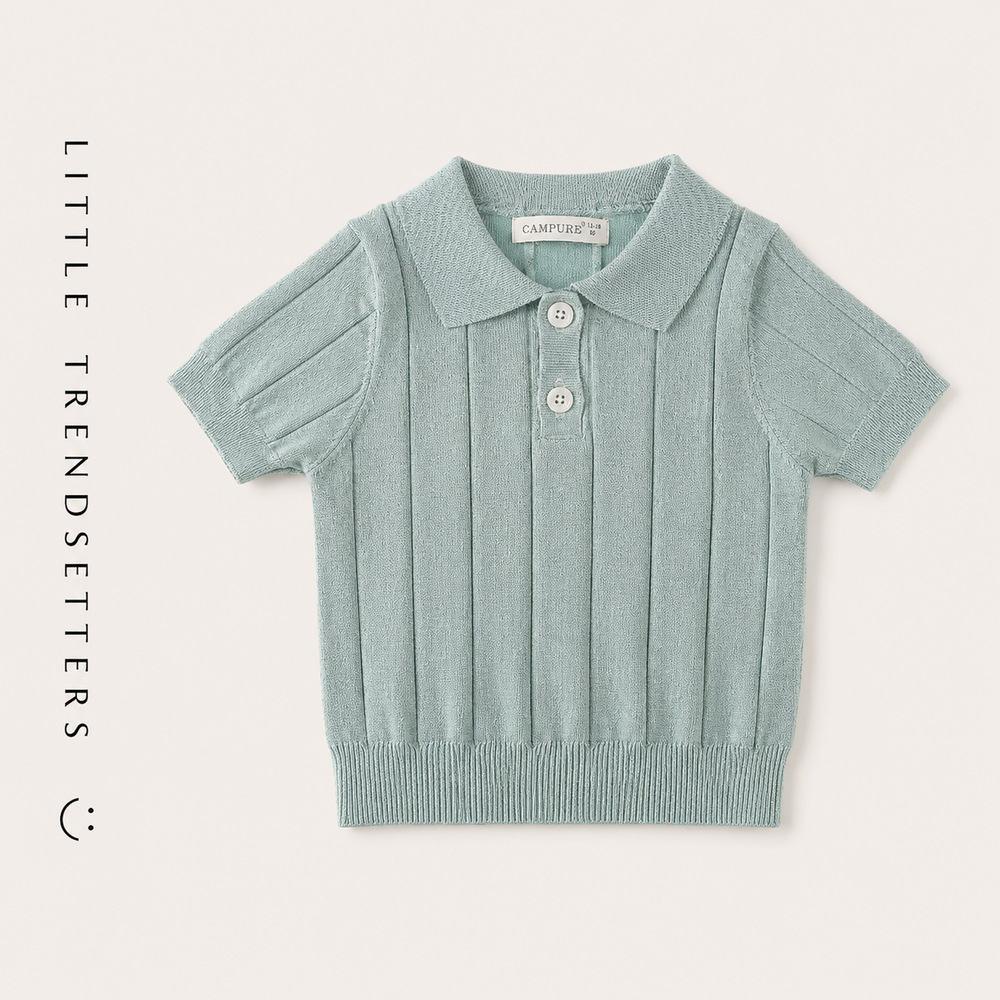 THE RIBBED KNITTED POLO