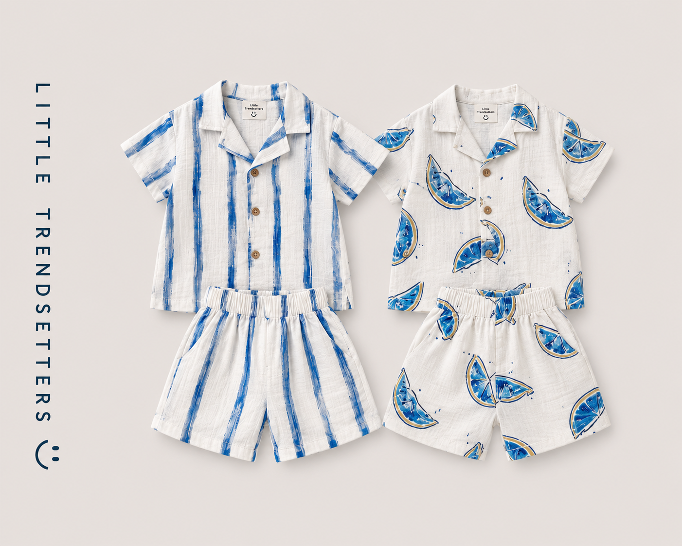 Blue Summer T-shirt and Short Set