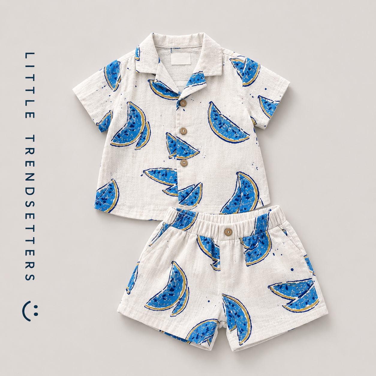 Blue Summer T-shirt and Short Set