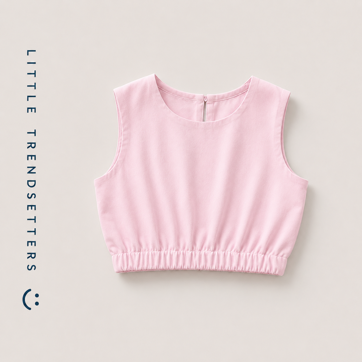 Linen Crop Top and Wide Leg Trouser Set