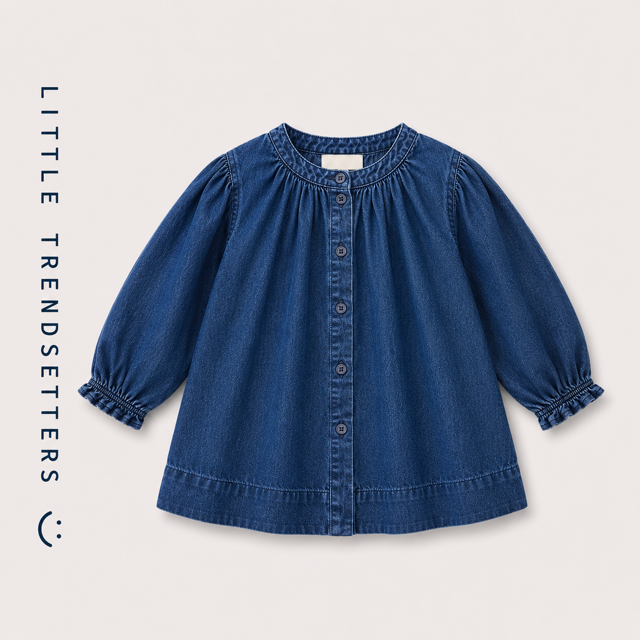 Long Sleeve Sweetheart Denim Dress