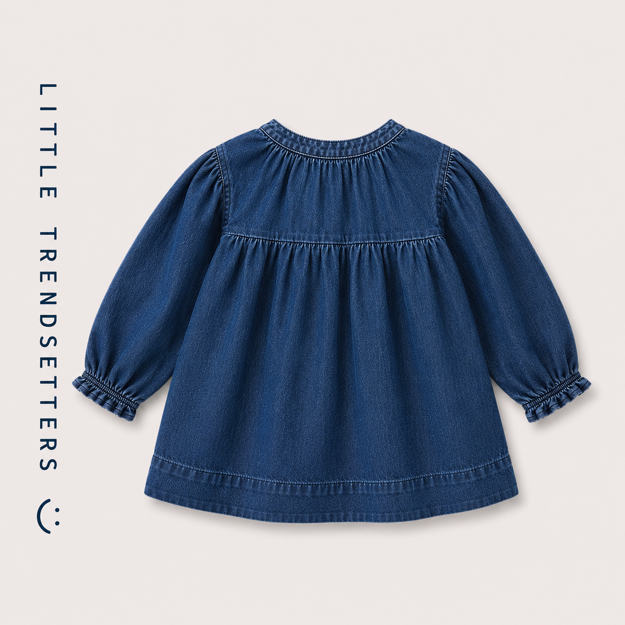 Long Sleeve Sweetheart Denim Dress