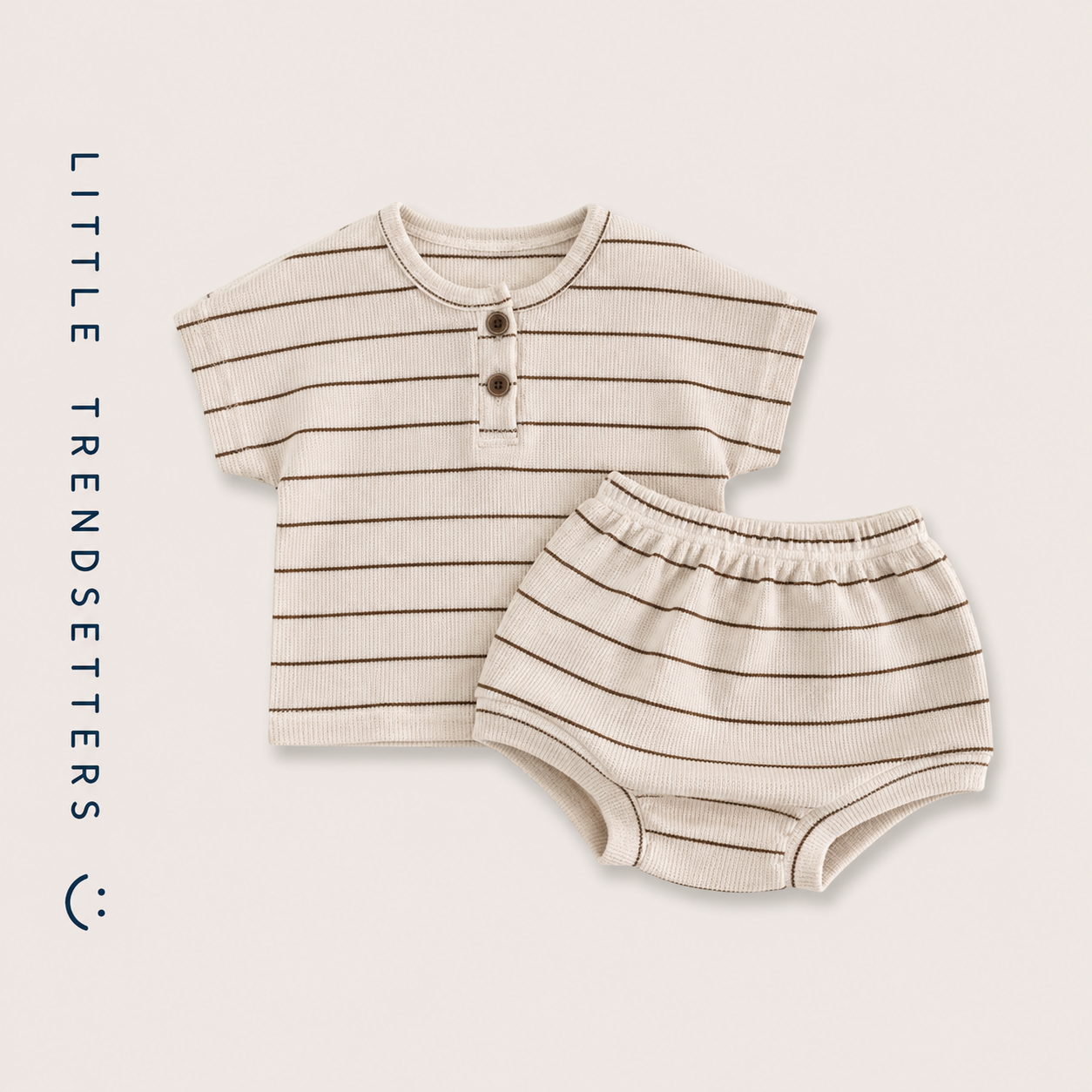 Natural Coastal Stripe Bloomer Set