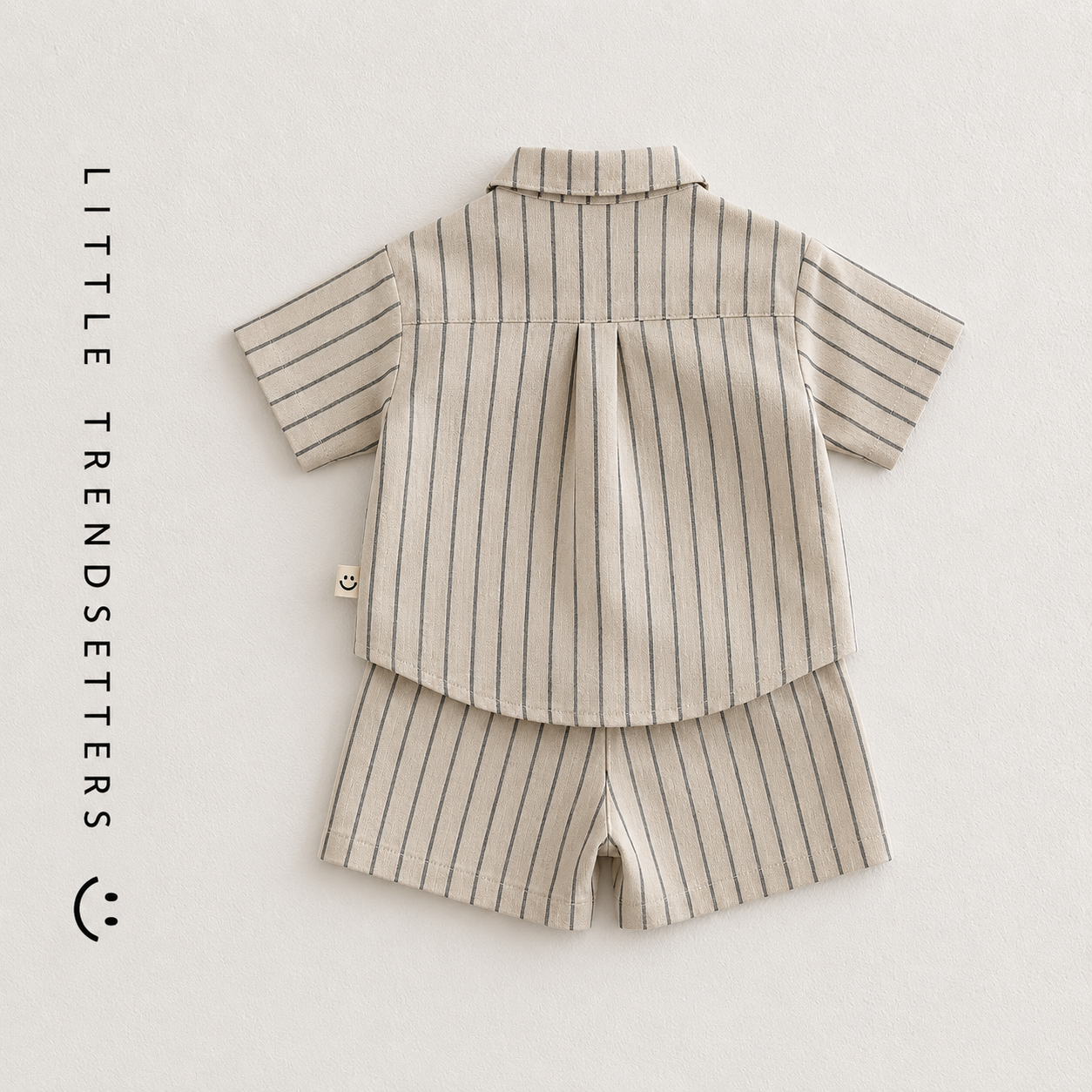 Neutral Summer T-shirt and Short Stripe Set