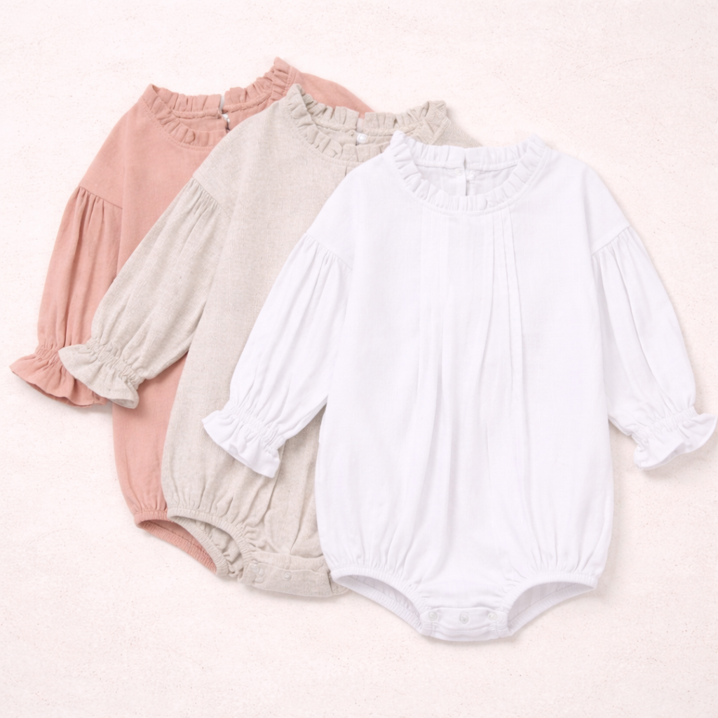 Ruffle Neck Romper