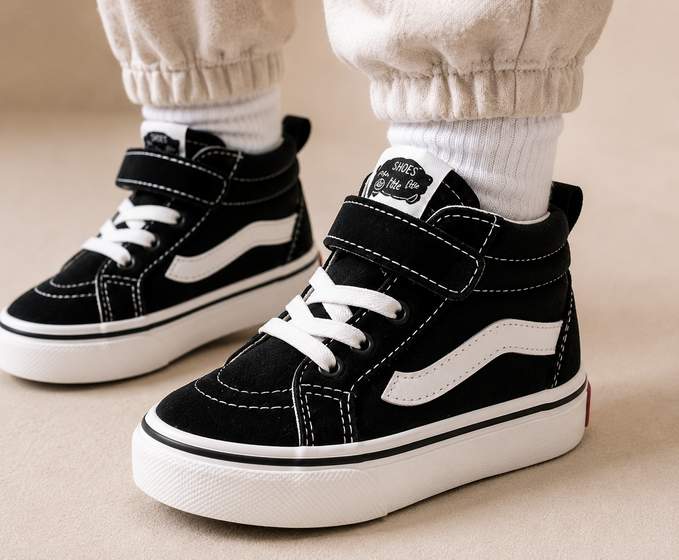 Skater Style Canvas Velcro High Tops