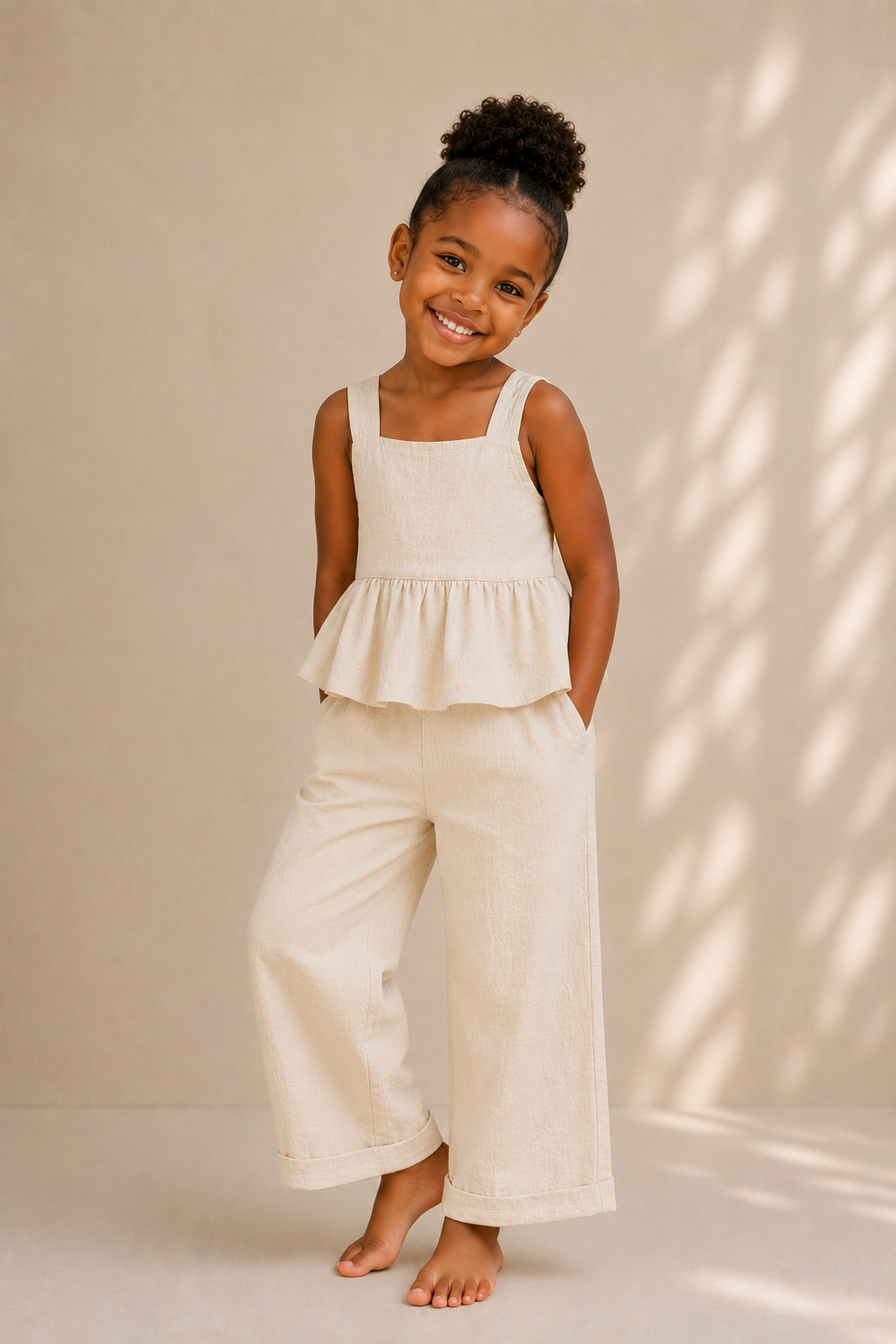Lightweight Summer Linen Cropped Trousers