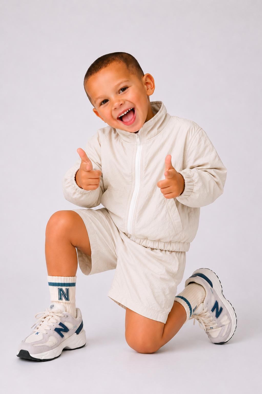 Shell Suit Style Lightweight Jacket and Shorts