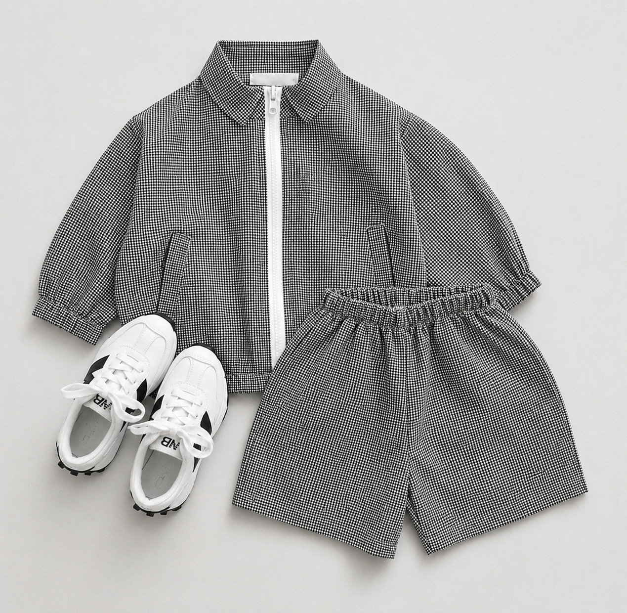 Shell Suit Style Lightweight Jacket and Shorts