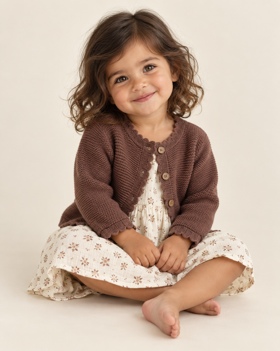 THE SCALLOPED KNIT CARDIGAN