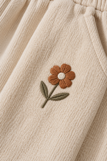 FLORAL EMBROIDERED TROUSERS