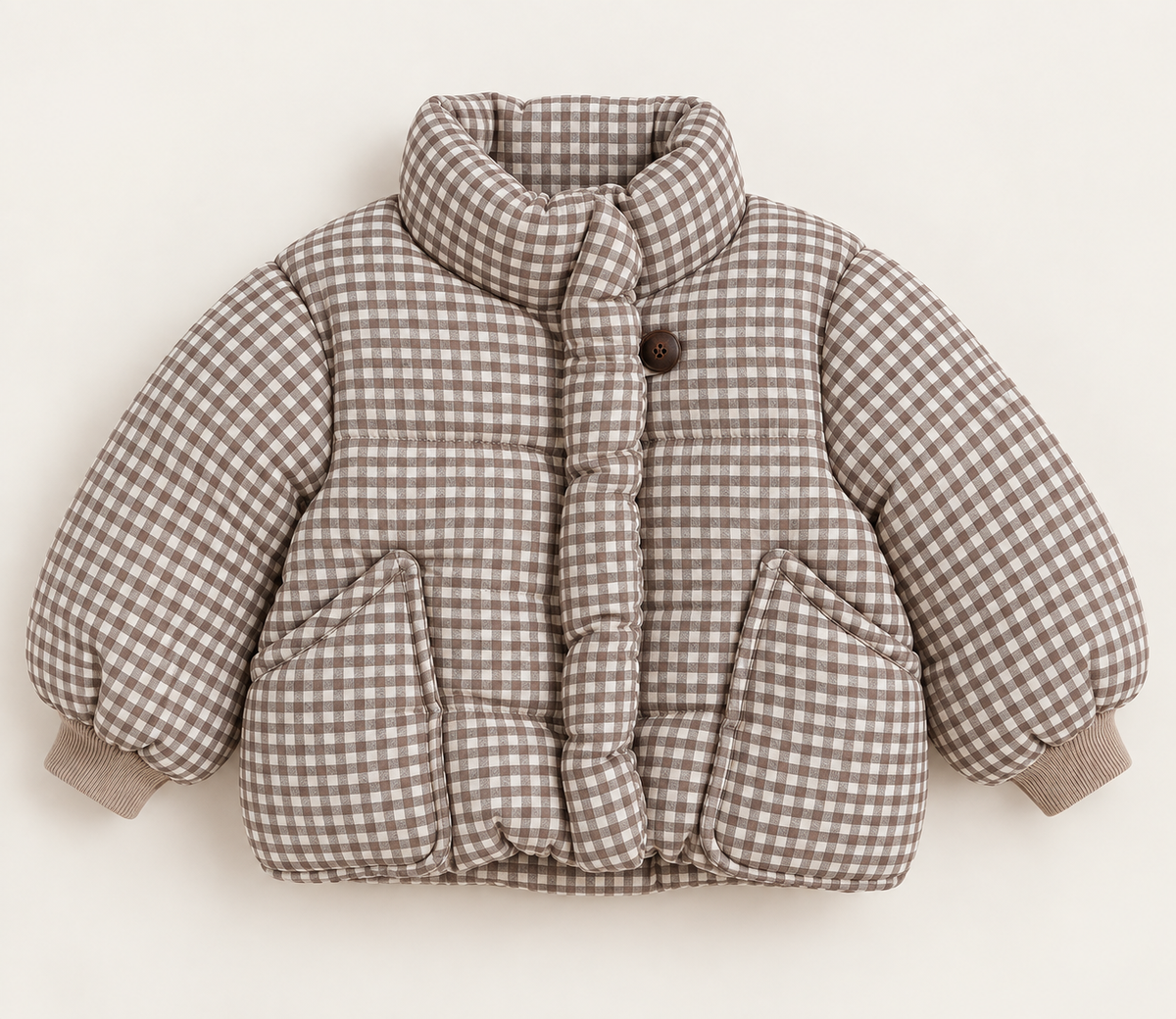 THE OVERSIZED GINGHAM PADDED COAT