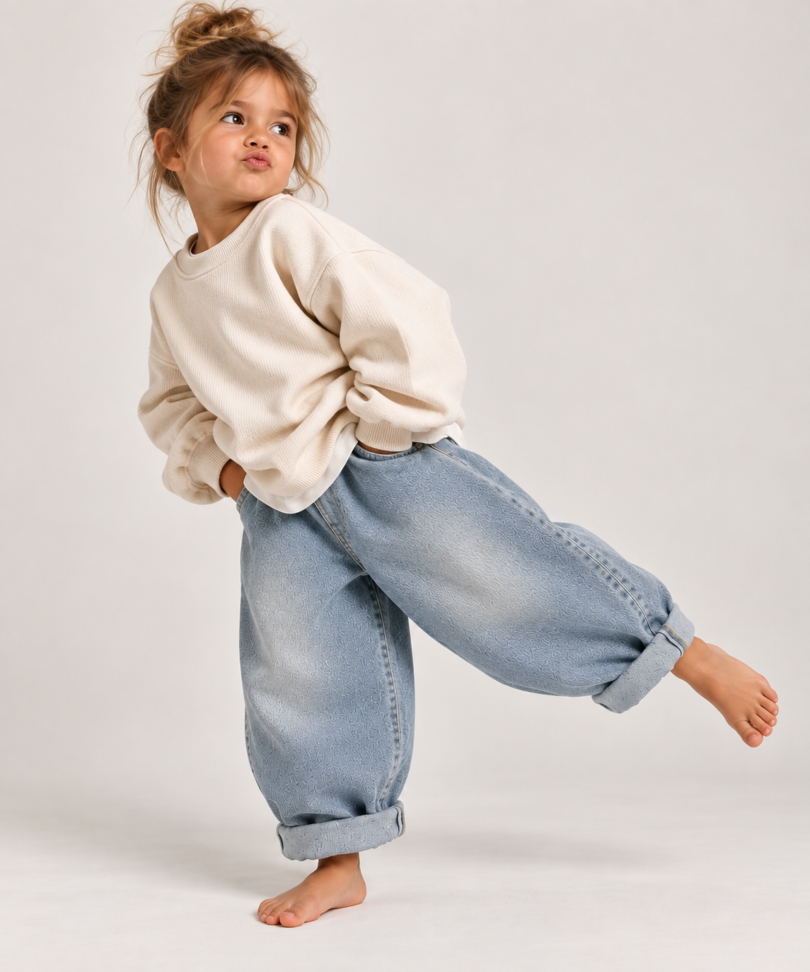 THE HARLEM LIGHT WASH DENIM JEANS