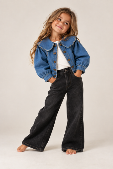 THE VINTAGE CLOUD COLLAR DENIM JACKET