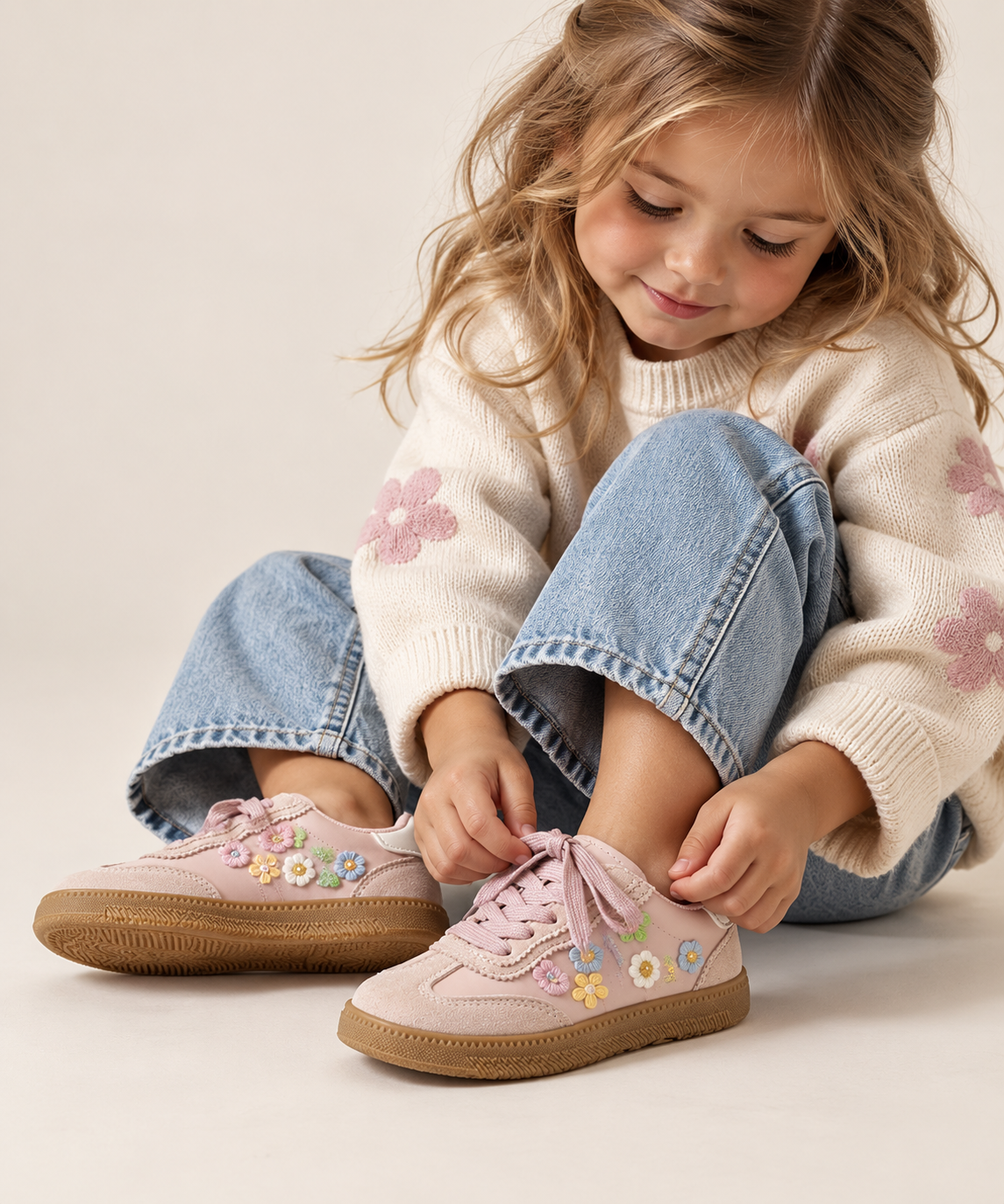 EMBROIDERED FLORAL TRAINERS