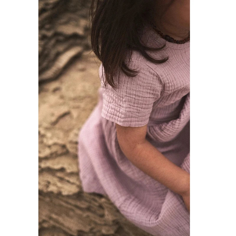 Loose Muslin Tie Back Summer Dress