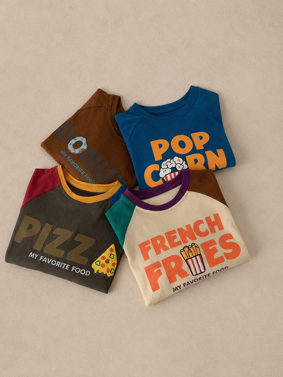 Retro Food Slogan Long Sleeve T-shirts