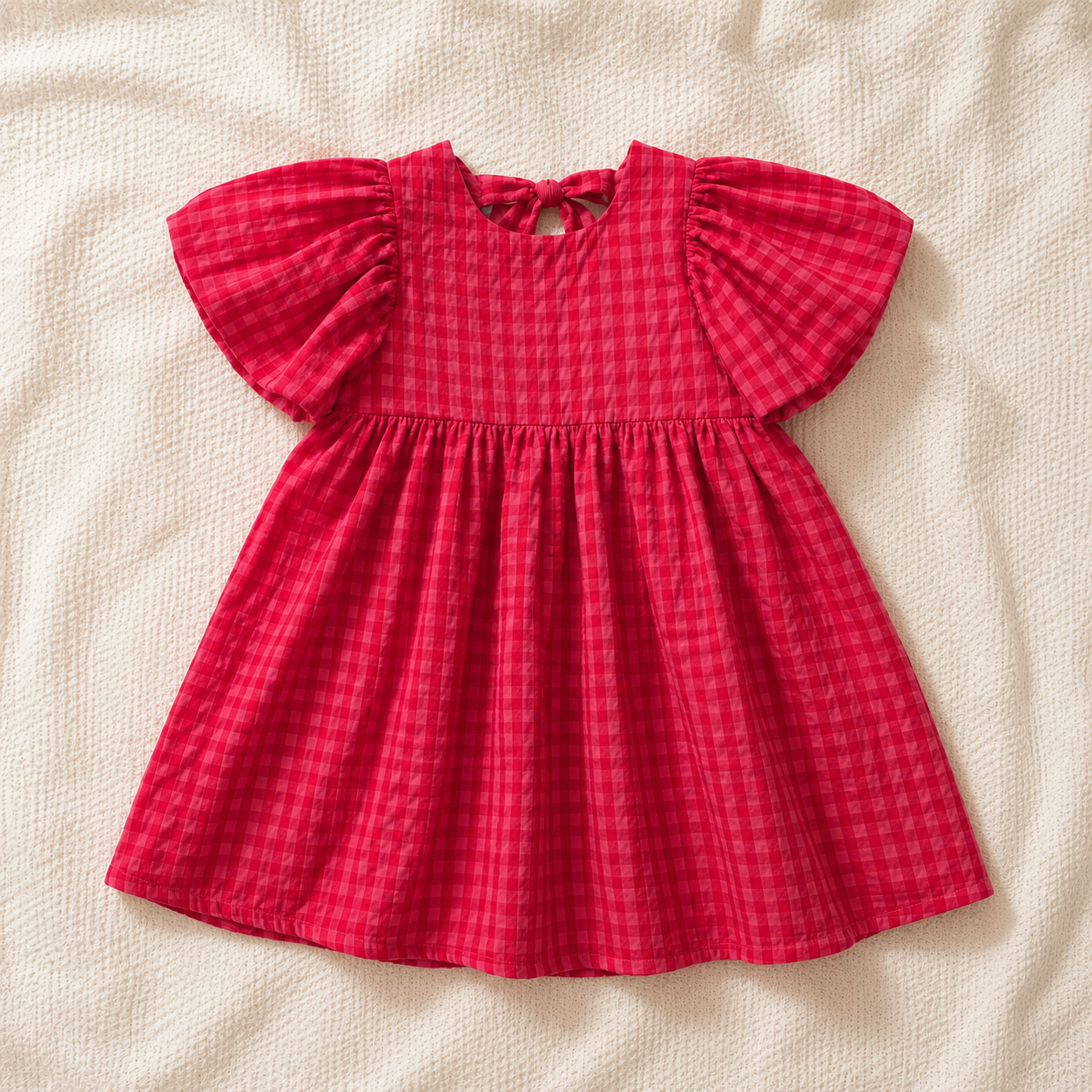 Raspberry Gingham Dress
