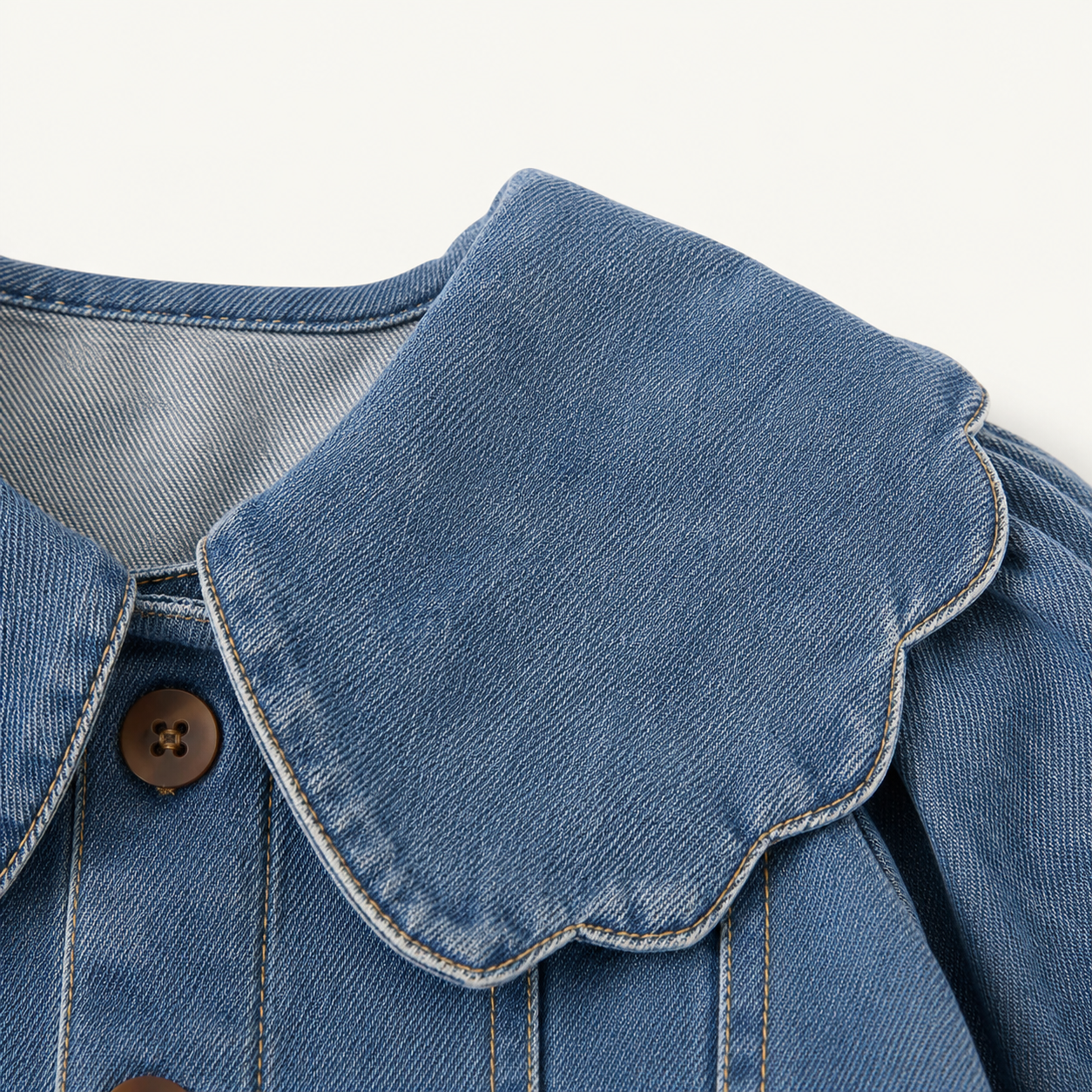 Vintage Cloud Collar Denim Jacket