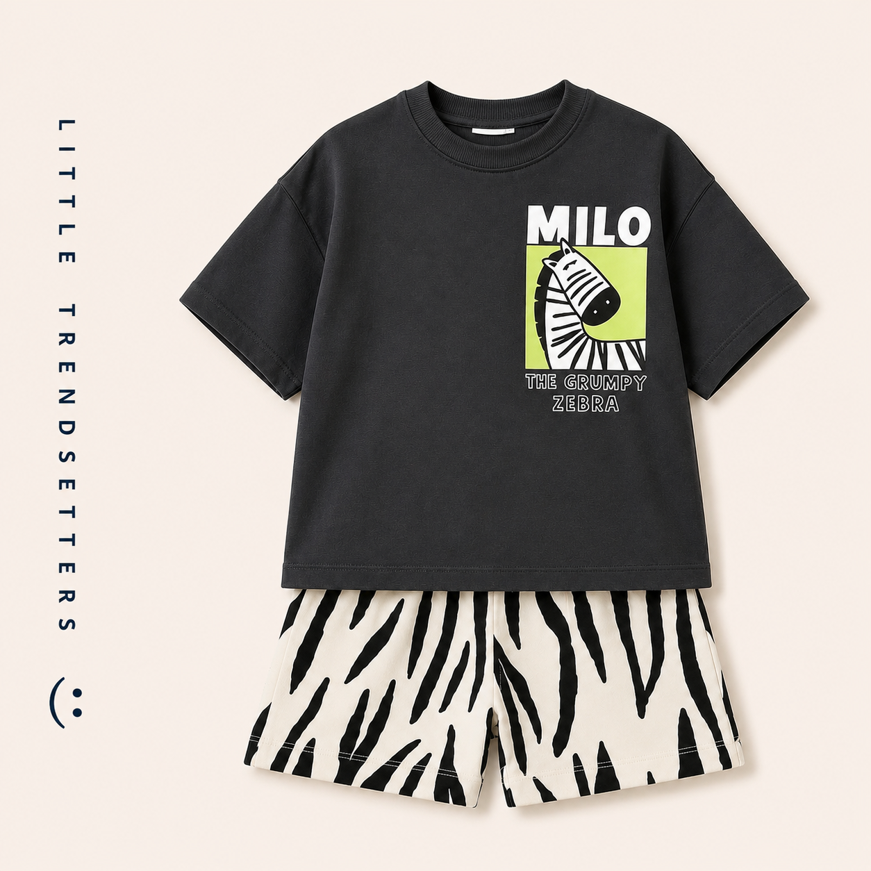 Safari Printed Shorts and T-shirt Set