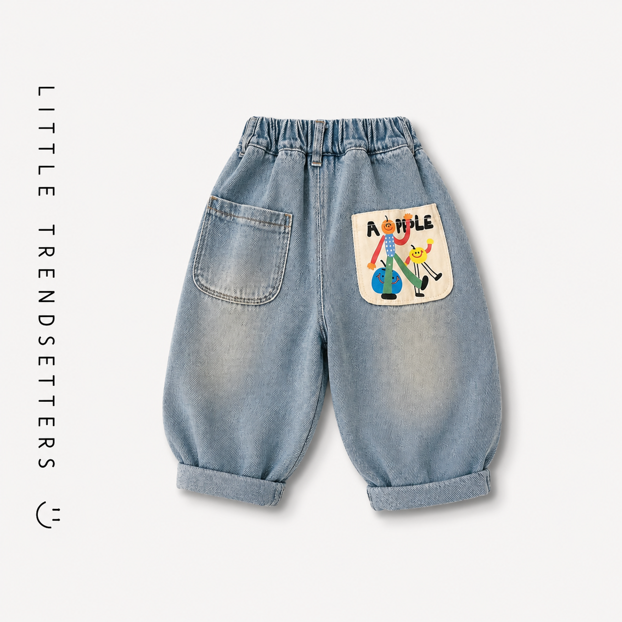 Harlem Style Light Wash Blue Denim Jeans