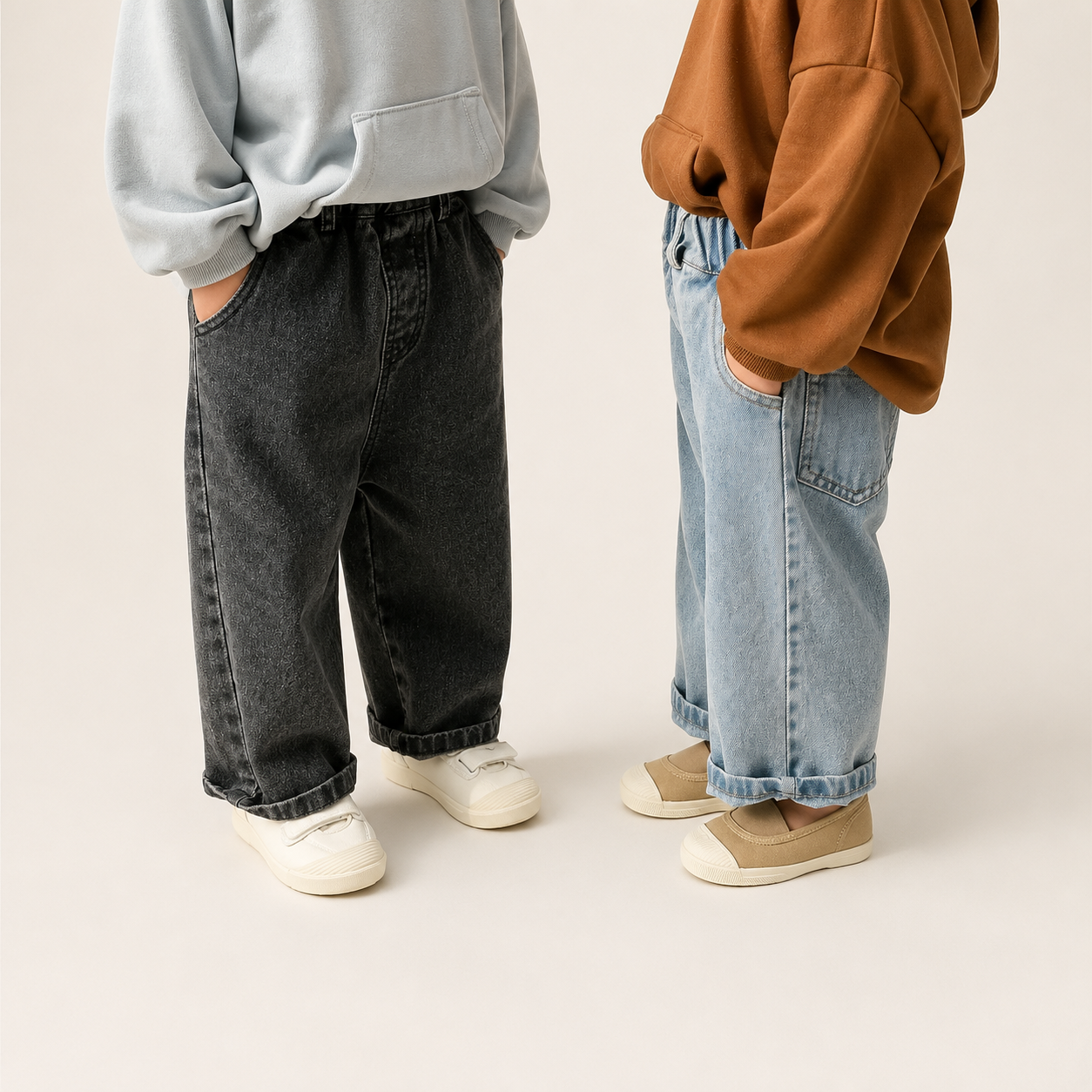 Straight Leg Denim Jeans