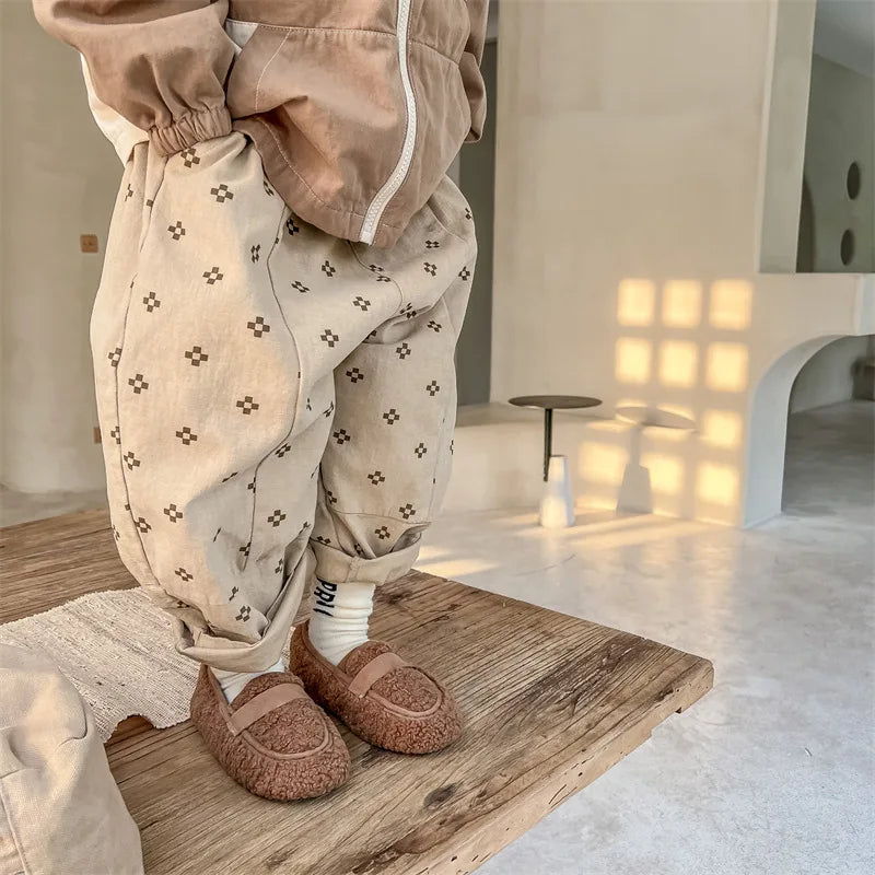 Geometric Print Trousers