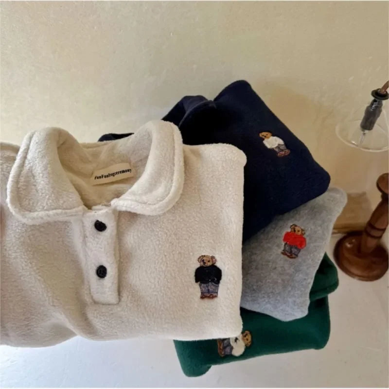Teddy Bear Fleece Polo Jumpers