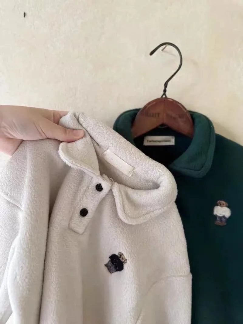 Teddy Bear Fleece Polo Jumpers