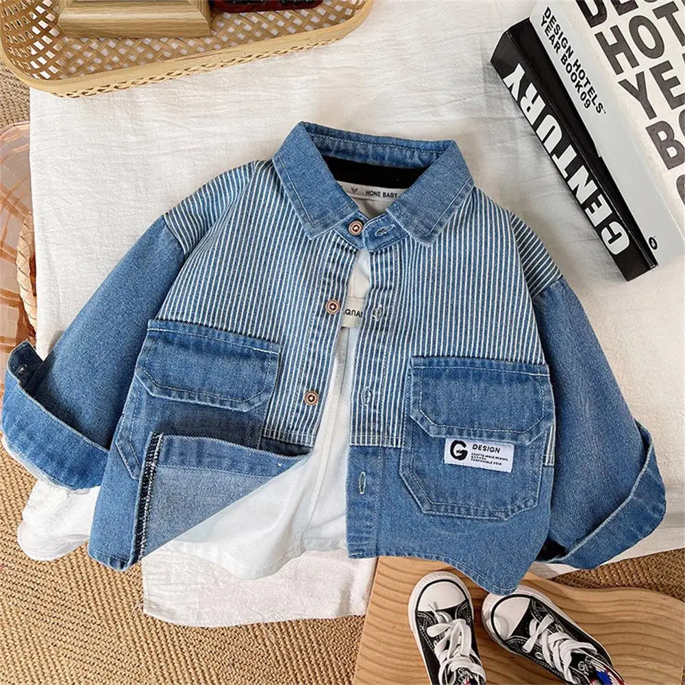 Stripe Style Denim Jacket