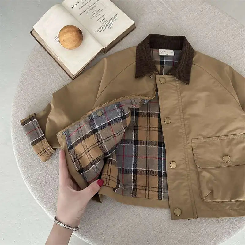 Spring Plaid Farmers Jacket