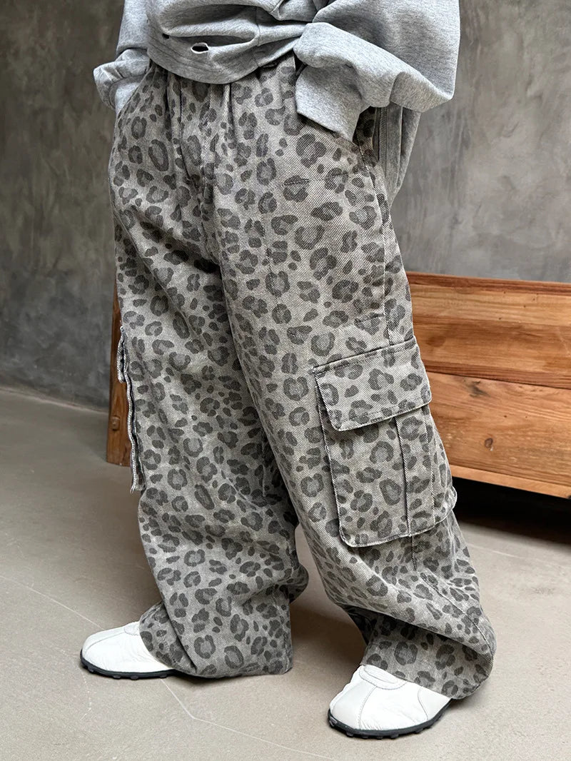 Leopard Print Pocket Trousers