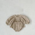 Gingham Beige / 3-6 Months