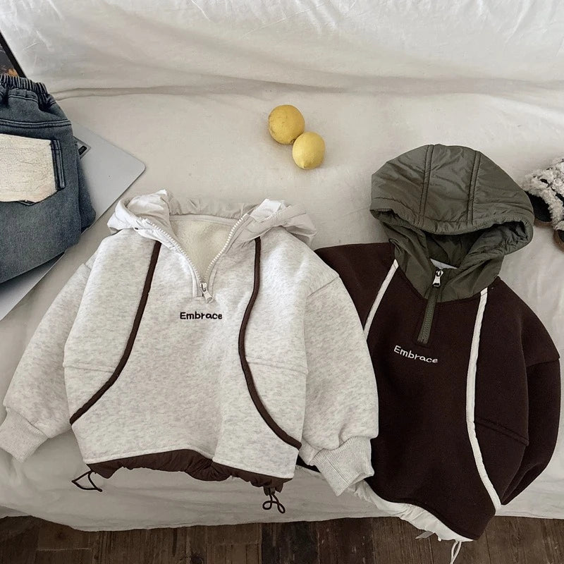 1/4 Zip Hooded Sweatshirt