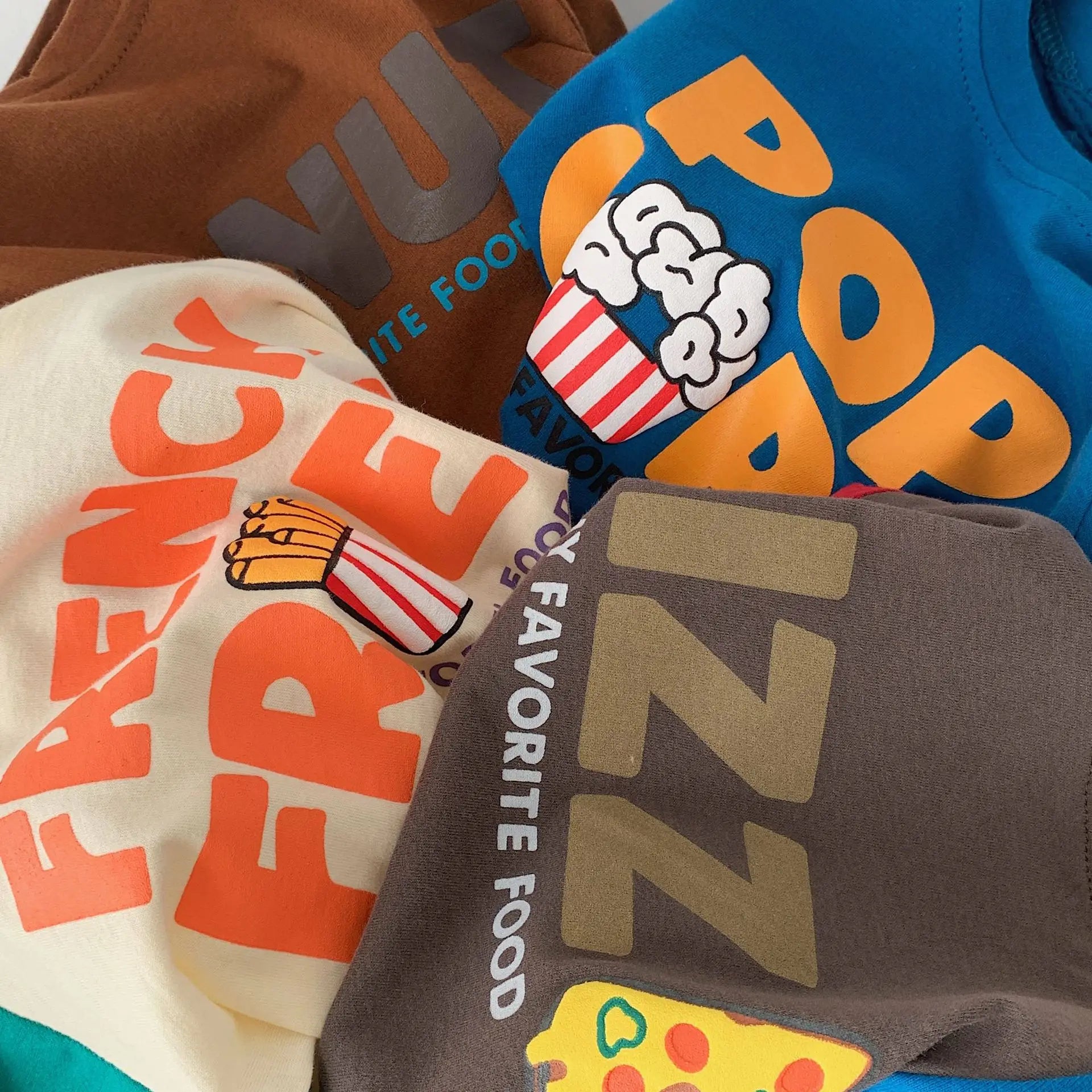 Retro Food Slogan Long Sleeve T-shirts