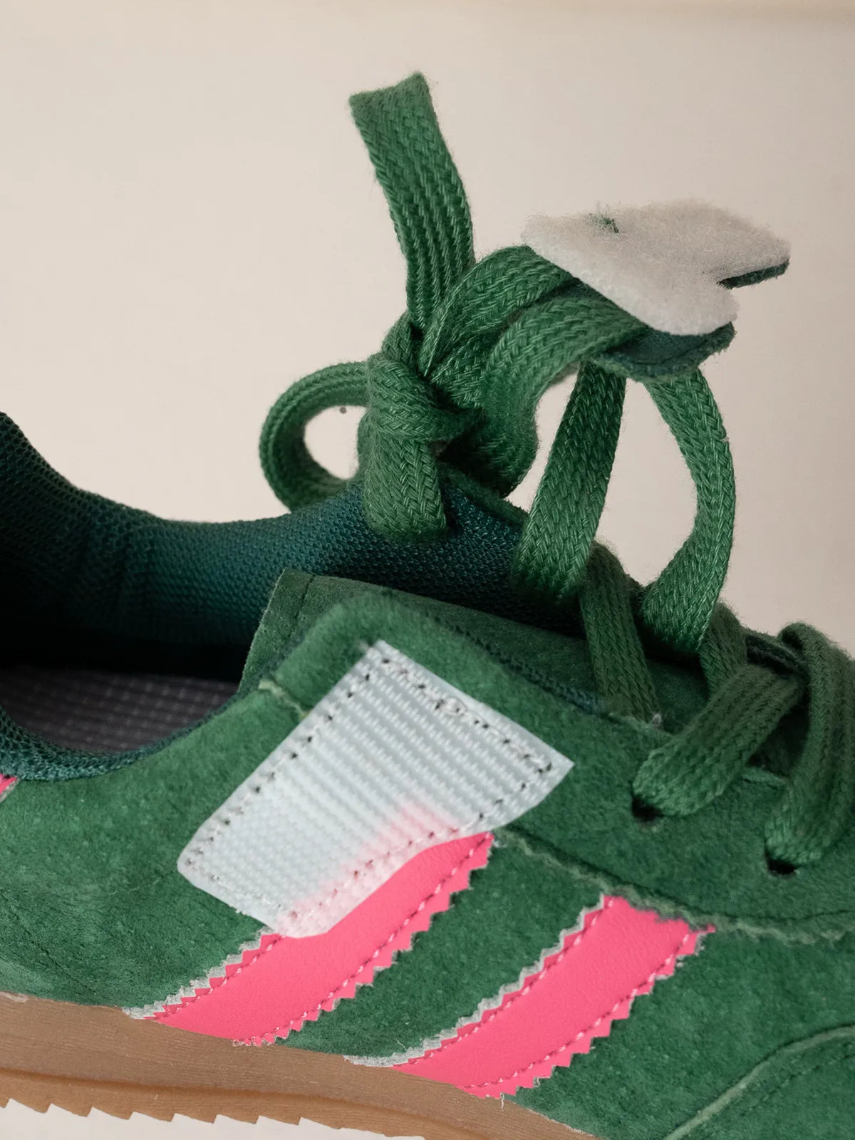 Little Trendsetters Retro Originals ColourBlock Suede Velcro Trainers