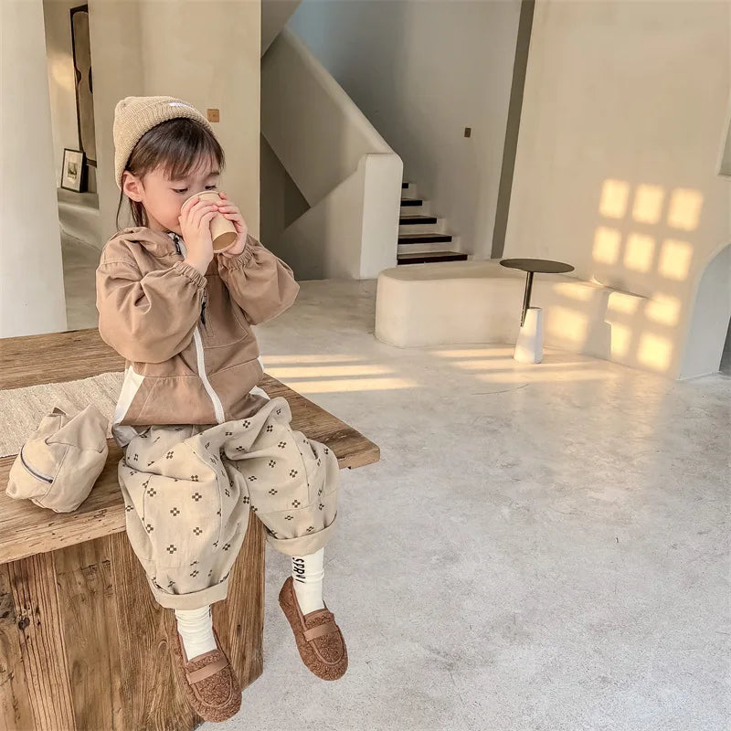 Geometric Print Trousers