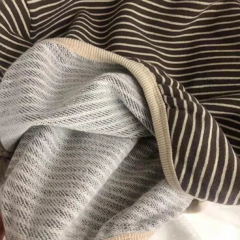 Neutral Striped Long Sleeve T-shirt