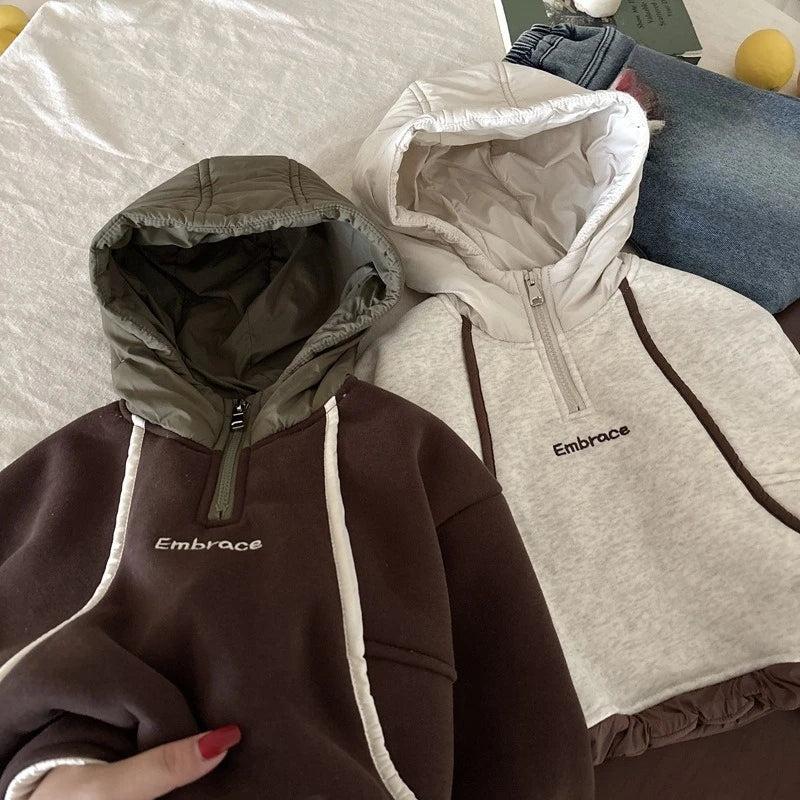 1/4 Zip Hooded Sweatshirt